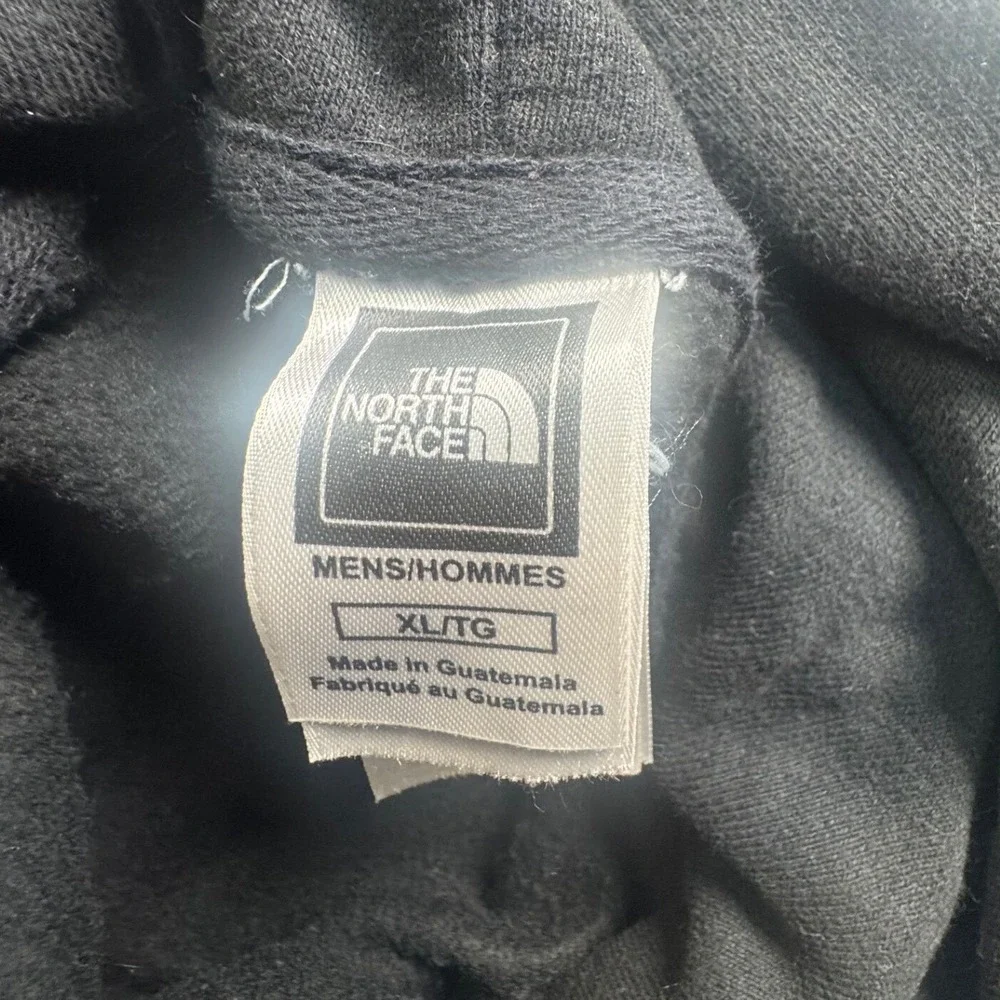 The North Face Mens XL Black Graphic Logo Pullover Fleece Hoodie Sweatshirt